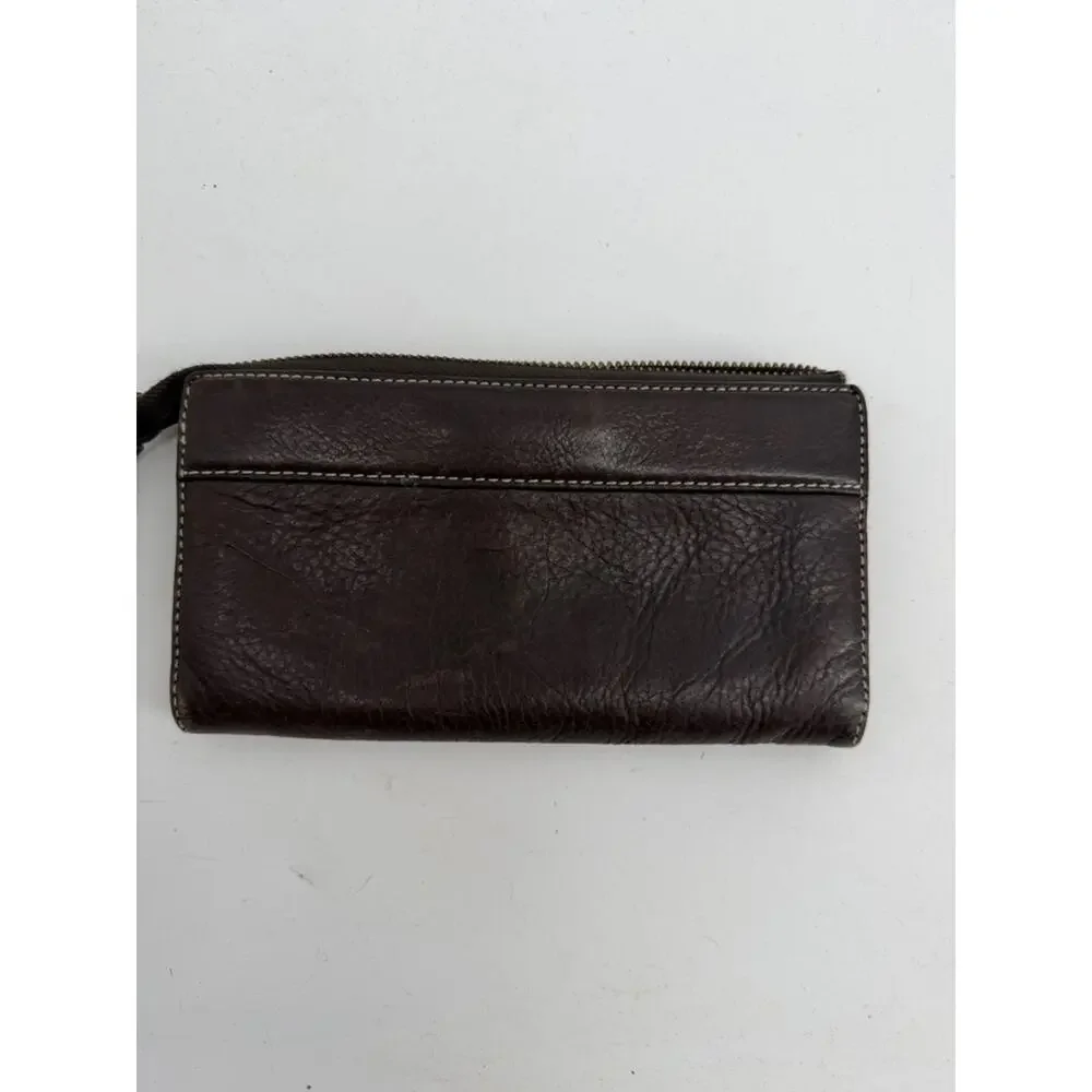 Marc by Marc Jacobs faux leather zip up wallet wristlet clutch purse